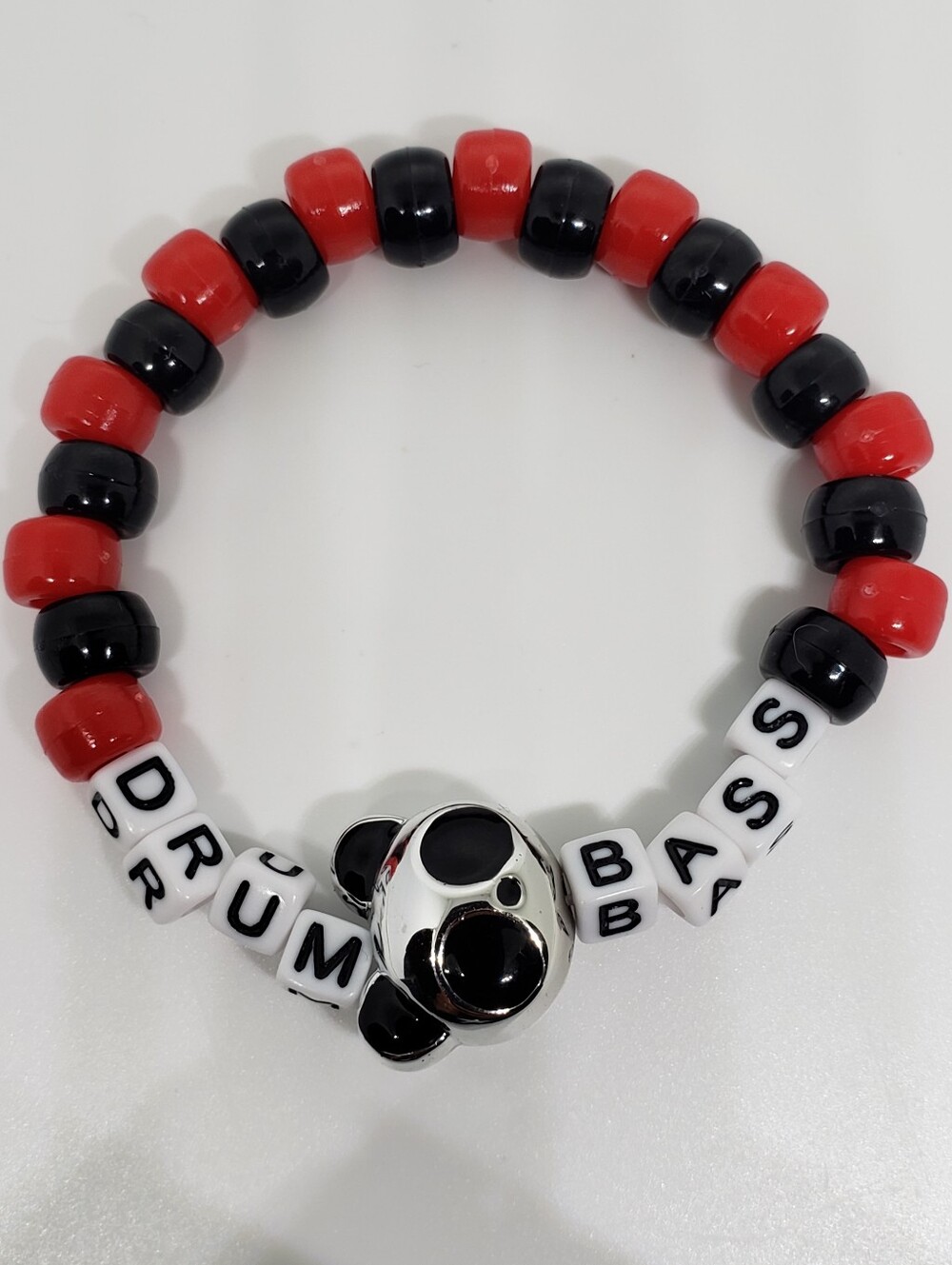 Handmade Drum Bass Bear Kandi bracelet